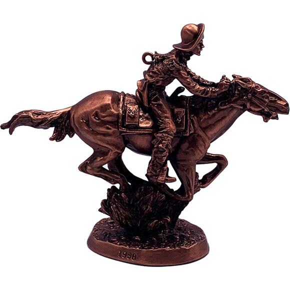 Hallmark Keepsake 1998 Pony Express Rider Old West Christmas Ornament in Box - Picture 3 of 6